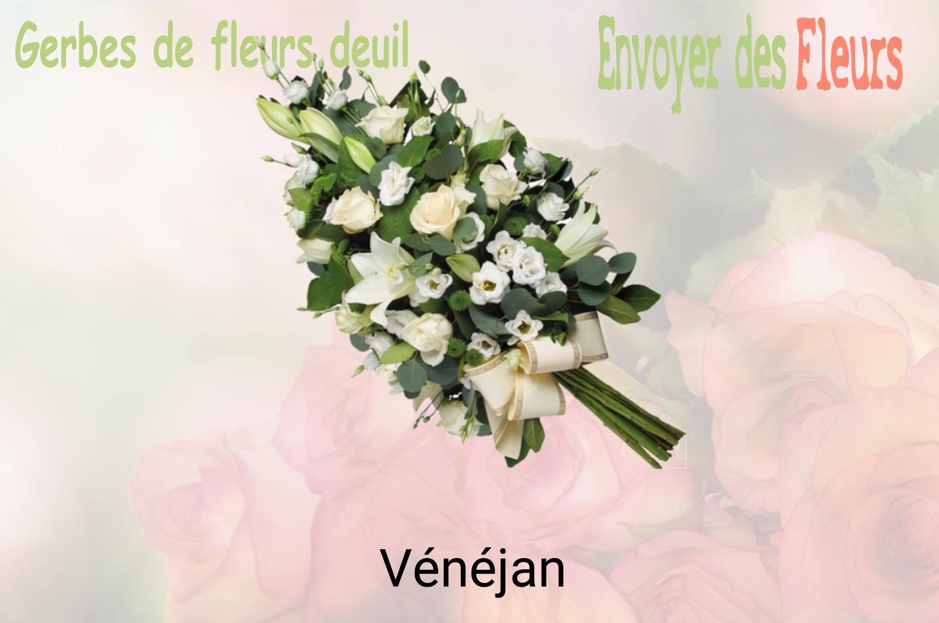 Gerbe de fleurs de deuil livrée à Vénéjan